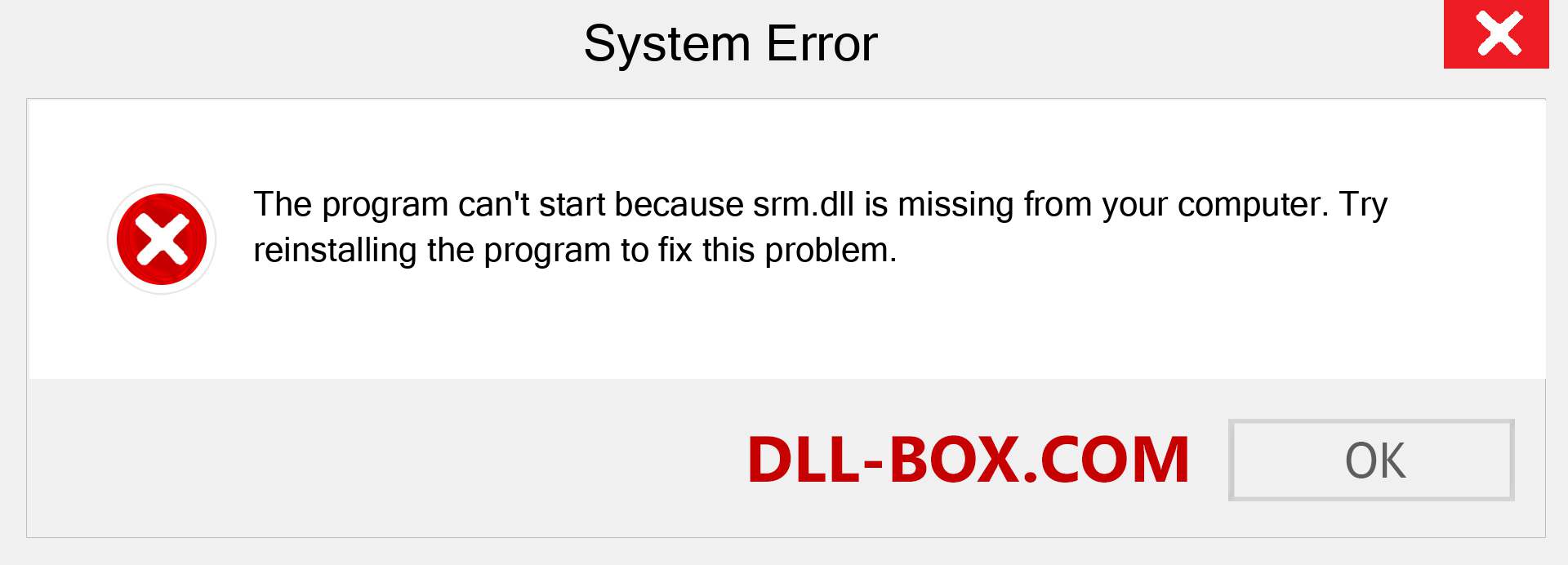  srm.dll file is missing?. Download for Windows 7, 8, 10 - Fix  srm dll Missing Error on Windows, photos, images