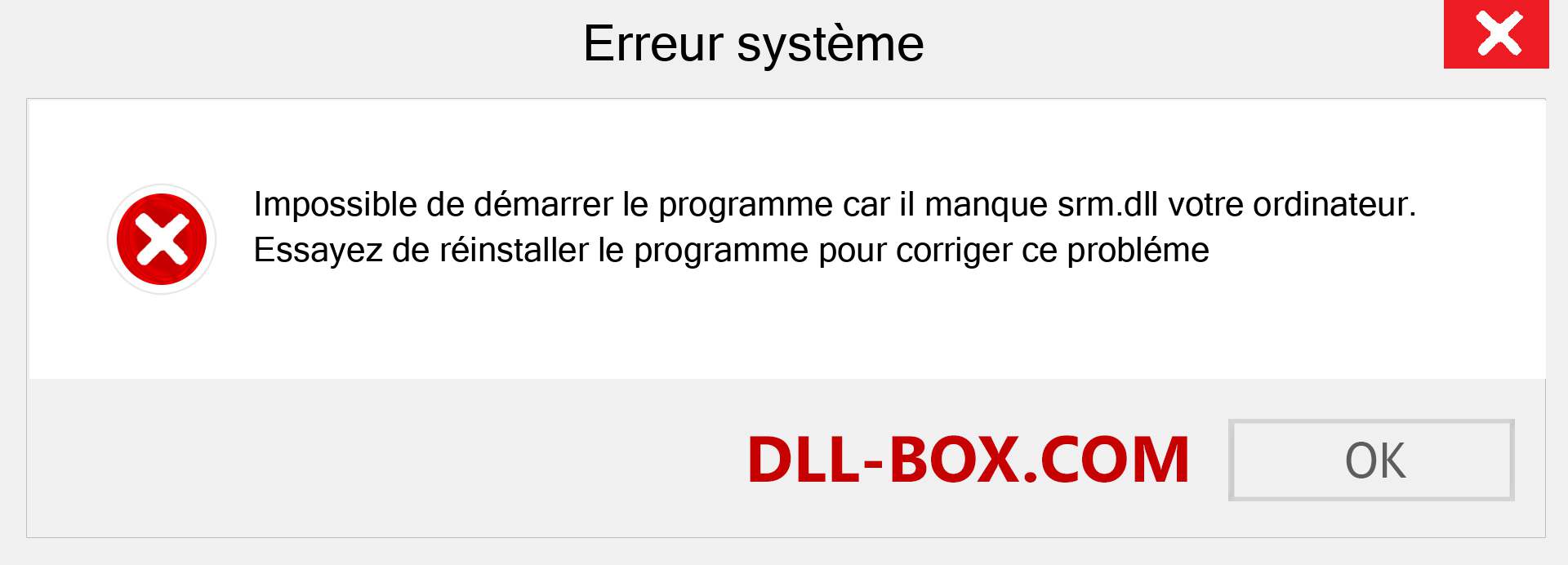 Le fichier srm.dll est manquant ?. Télécharger pour Windows 7, 8, 10 - Correction de l'erreur manquante srm dll sur Windows, photos, images